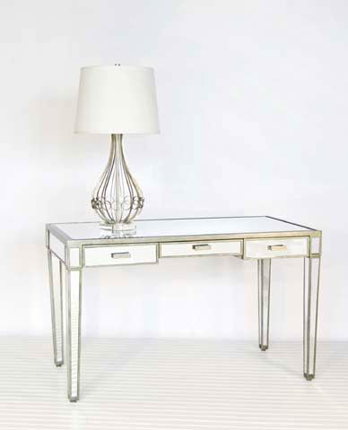 Borghese Mirrored Desk Silver